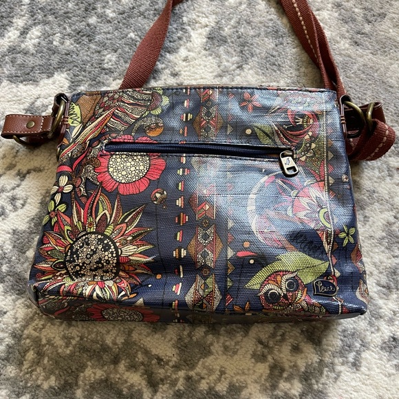 Sakroots Flora Rainbow Floral Crossbody Canvas Strap - Picture 7 of 9